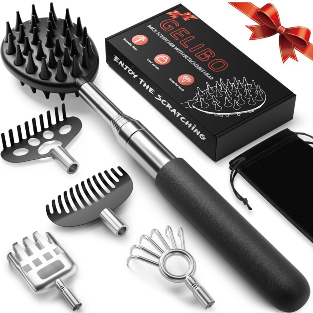 Telescoping Back Scratcher with 5Pcs